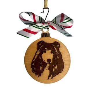 Rough Collie Holiday Ornament